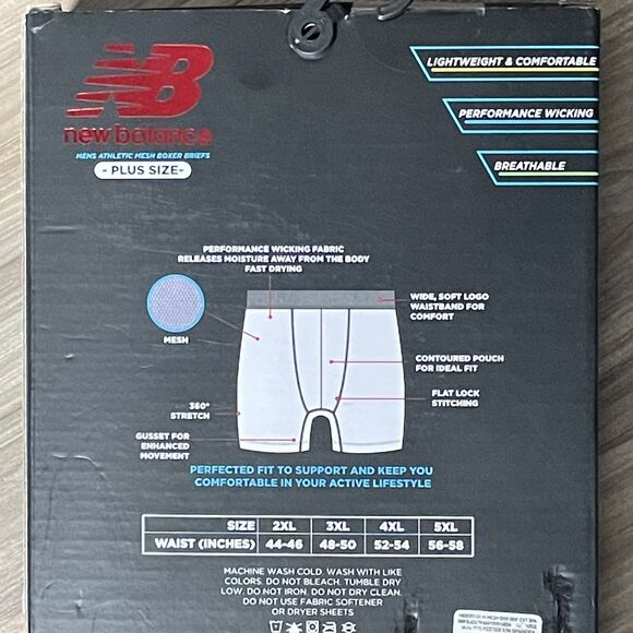 New Balance Boxer Briefs Mens Size 4XL Lightweight Performance Athletic Fit - Picture 6 of 7